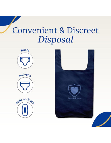 Bolsas de Desecho NorthShore DiscreetShield 75 Unidades Aroma Fresco