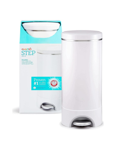 Cubo de Pañales Munchkin Step con Control de Olores y Bicarbonato
