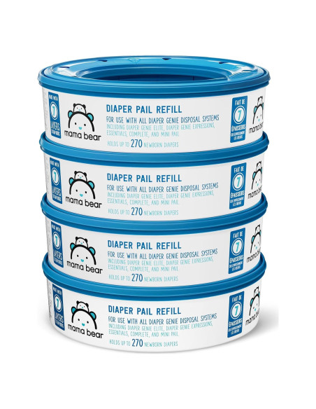 Recargas Cubo Pañales Mama Bear para Diaper Genie - 1080 Pañales