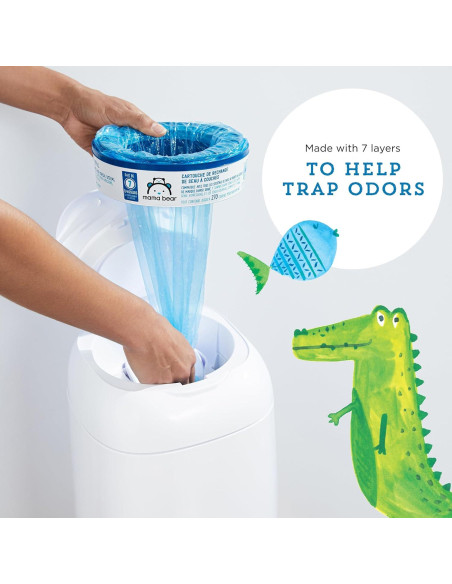 Recargas Cubo Pañales Mama Bear para Diaper Genie - 1080 Pañales