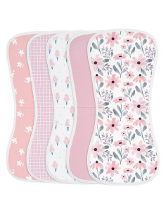 Toallas de Eructo para Bebés Yoofoss 100% Algodón Orgánico 5 Pzas