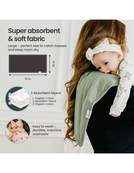 Paños de Eructo para Bebés Copper Pearl - 3 Unidades 53x25 cm