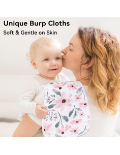 Toallas de Eructo para Bebés Yoofoss 100% Algodón Orgánico 5 Pzas 2