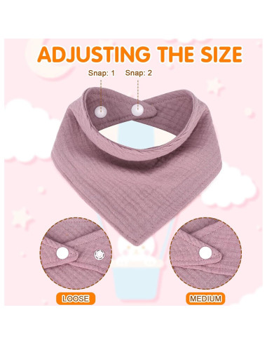 Baberos de Muselina 100% Algodón Accmor 10 Piezas Bebés