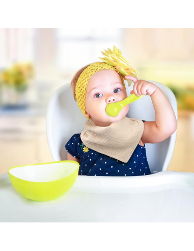 Baberos de Muselina 100% Algodón Accmor 10 Piezas Bebés