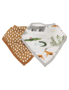 Conjunto de Baberos de Muselina Loulou Lollipop 2 Piezas