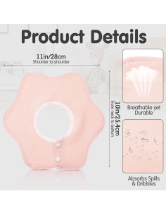 Baberos Impermeables JaGely 12 Piezas 360 Rotar Algodón Bebé 2