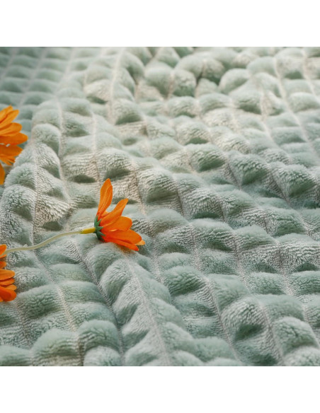 Manta de Franela 3D HOMRITAR Verde Salvia 76x102 cm Unisex