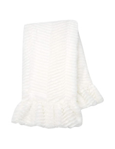 Manta de bebé de lujo Lambs & Ivy Chevron Rizada 76.2x101.6cm