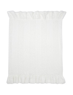 Manta de bebé de lujo Lambs & Ivy Chevron Rizada 76.2x101.6cm 2