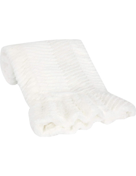 Manta de bebé de lujo Lambs & Ivy Chevron Rizada 76.2x101.6cm