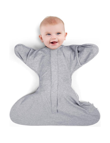 Saco de Sueño Mikccer para Bebés 0-3 meses Gris