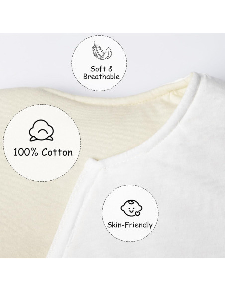 Saco de Sueño de Algodón Exzzzllent 6-9 Meses Hipoalergénico