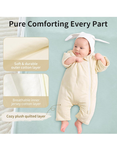 Saco de Sueño de Algodón Exzzzllent 6-9 Meses Hipoalergénico