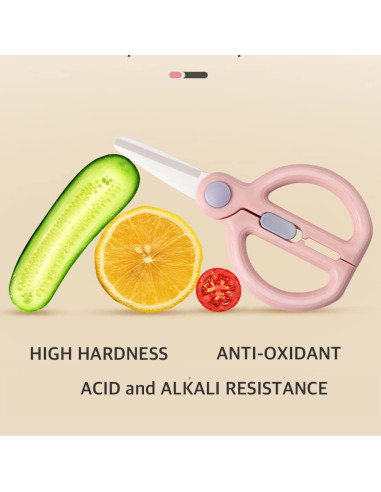 Tijeras de Cerámica DAMPEN para Bebés - Cortador Seguro Verde