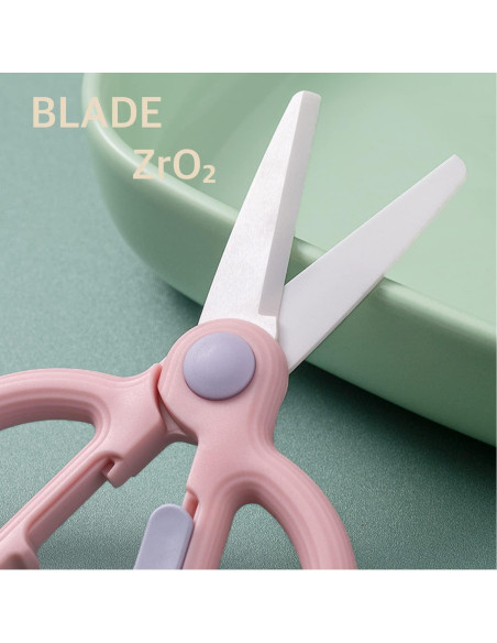 Tijeras de Cerámica DAMPEN para Bebés - Cortador Seguro Verde