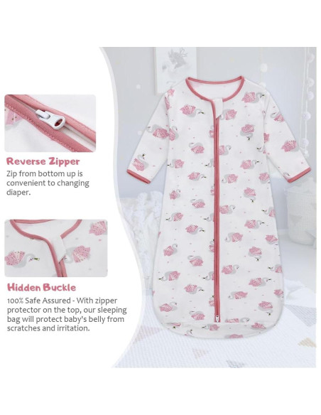 Saco de Sueño de Manga Larga Baby Honey 0-18 Meses Algodón
