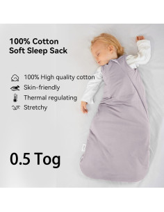 Saco de Sueño BubblePanda 100% Algodón Rosa 0-6 Meses 2