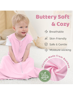 Saco de Sueño Freelooper Rosa 0.5 Tog para Bebés 0-6 Meses 2