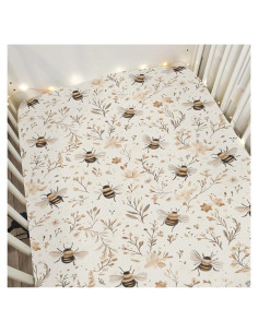Sábanas de Cuna ZoUbqchY Abejas 132x71 cm Ajustables