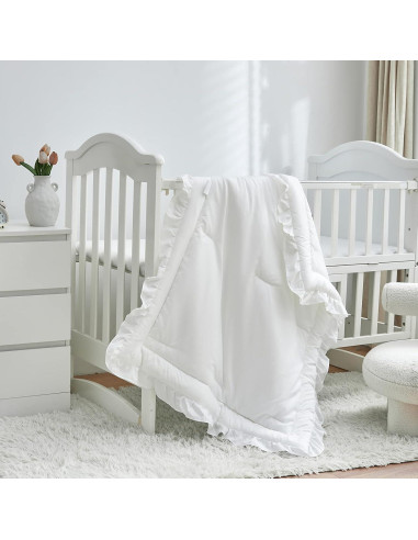 Juego de Ropa de Cuna 3 Piezas Uozzi Blanco Acolchado