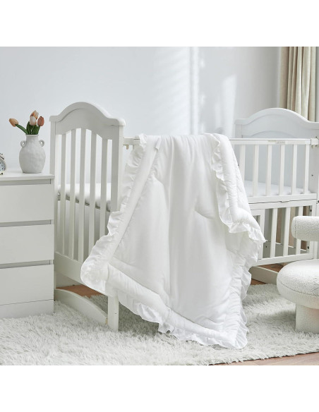 Juego de Ropa de Cuna 3 Piezas Uozzi Blanco Acolchado