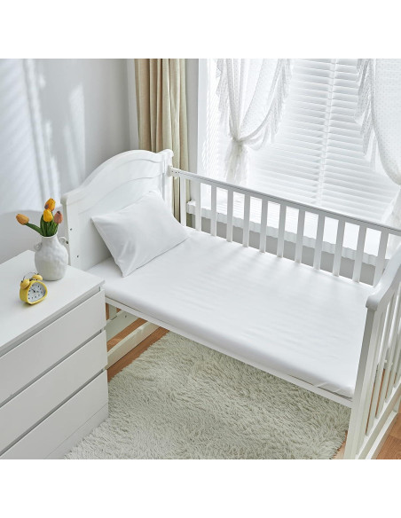 Juego de Ropa de Cuna 3 Piezas Uozzi Blanco Acolchado