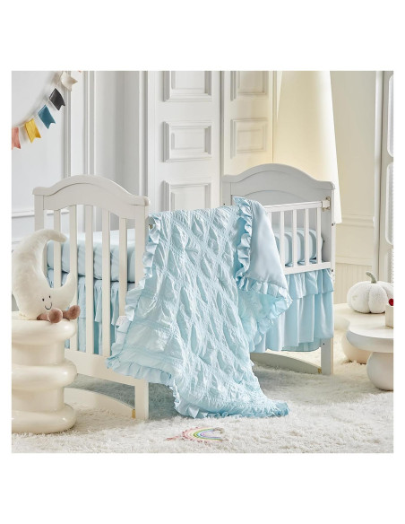 Juego de Ropa de Cuna UOZZI BEDDING 3 Piezas Azul Boho