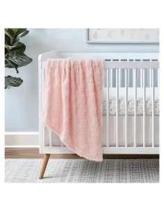 Manta para bebé EVERGRACEHOME 76x102 cm Rosa A Cuadros