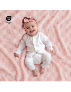 Manta para bebé EVERGRACEHOME 76x102 cm Rosa A Cuadros 2