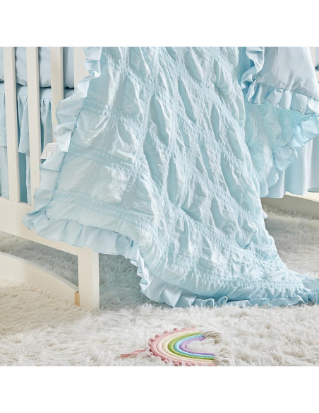 Juego de Ropa de Cuna UOZZI BEDDING 3 Piezas Azul Boho