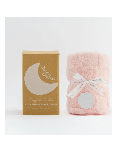 Manta para bebé EVERGRACEHOME 76x102 cm Rosa A Cuadros