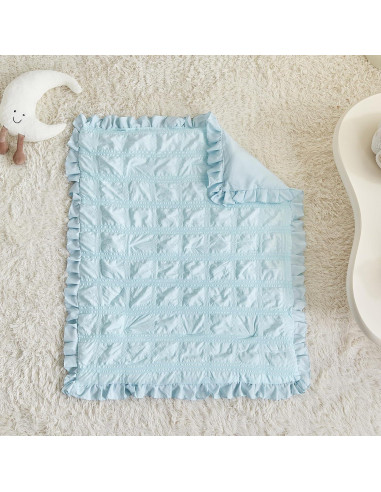 Juego de Ropa de Cuna UOZZI BEDDING 3 Piezas Azul Boho