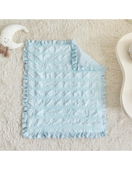 Juego de Ropa de Cuna UOZZI BEDDING 3 Piezas Azul Boho