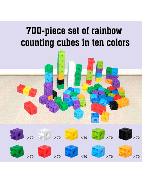 701 Cubos de Aprendizaje Matemático SENONAPO Rosa con Contenedor