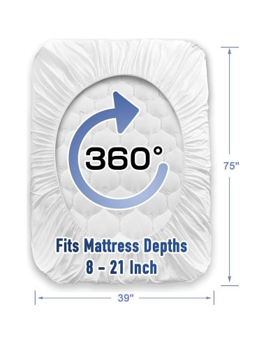 Almohadilla de Colchón Twin MATBEBY 99x191 cm Transpirable
