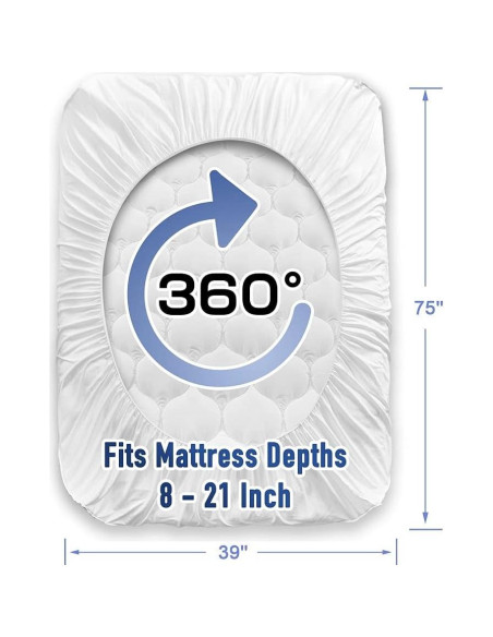 Almohadilla de Colchón Twin MATBEBY 99x191 cm Transpirable