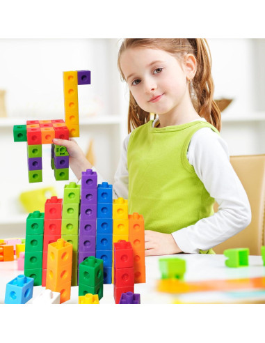 701 Cubos de Aprendizaje Matemático SENONAPO Rosa con Contenedor