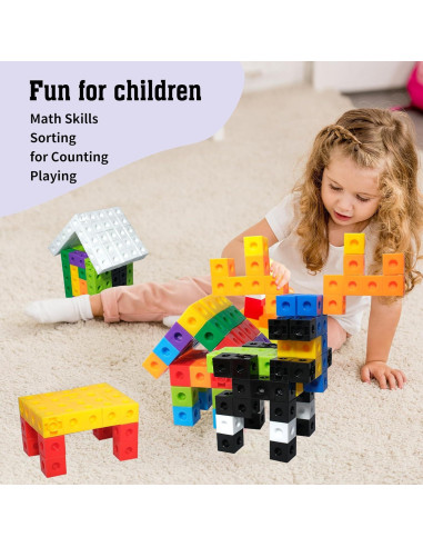 701 Cubos de Aprendizaje Matemático SENONAPO Rosa con Contenedor