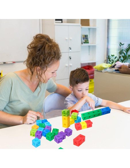 701 Cubos de Aprendizaje Matemático SENONAPO Rosa con Contenedor