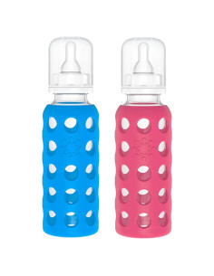 Botellas de vidrio para bebé Lifefactory 266 ml - Paquete de 2