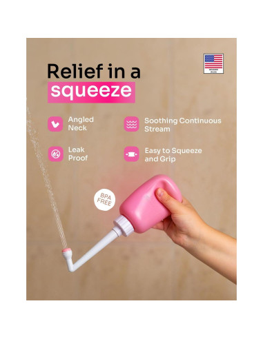 Botella Peri Neomed 12.2 oz Rosa Bebé para Cuidado Postparto