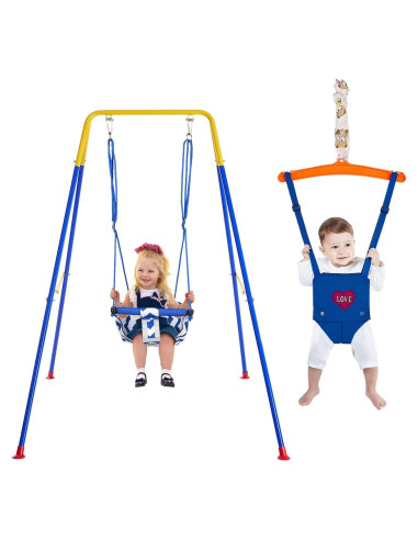 Columpio y Saltador 3 en 1 Qiqidog para Bebés - Seguridad y Diversión