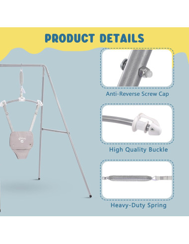 Saltador para Bebé G Taleco Gear Gris - Ejercitador 6-24 Meses