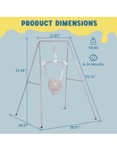 Saltador para Bebé G Taleco Gear Gris - Ejercitador 6-24 Meses