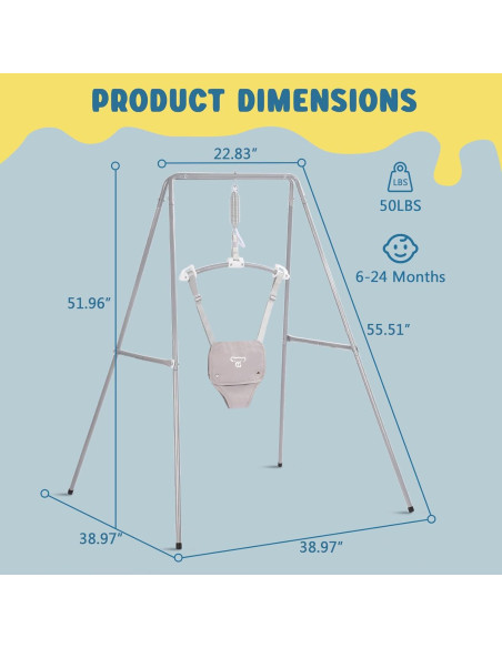 Saltador para Bebé G Taleco Gear Gris - Ejercitador 6-24 Meses