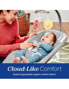 Asiento de Balanceo para Bebé Chicco Float - Algodón Orgánico, Barra de Juguetes 2