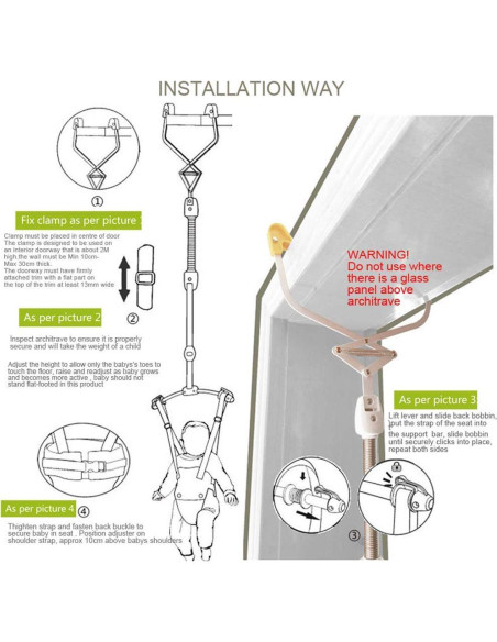 Conjunto de Saltadores y Columpios para Bebés Rosa - 6 a 24 Meses