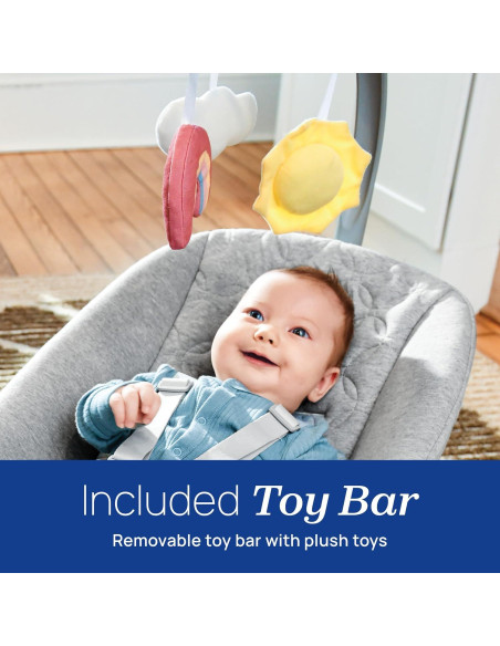 Asiento de Balanceo para Bebé Chicco Float - Algodón Orgánico, Barra de Juguetes
