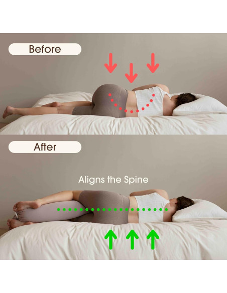 Almohada Ajustable para Embarazo y Lactancia bbhugme - Rosa y Gris